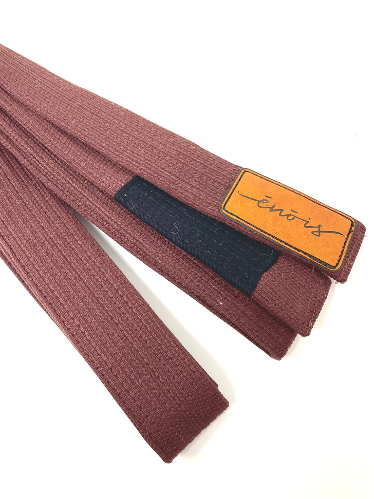 BJJ Brown Belt With Genuine Leather Patch